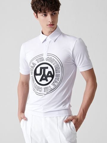 UTAA Circle Emblem Polo shirts: White