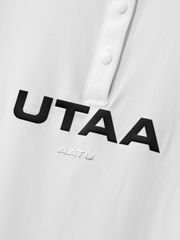 UTAA Reflected Logo Mesh Raglan Polo T-Shirts: White