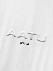 UTAA Reflected Logo Mesh Raglan Polo T-Shirts: White