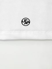 UTAA Reflected Logo Mesh Raglan Polo T-Shirts: White