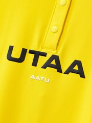 UTAA Reflected Logo Mesh Raglan Polo T-Shirts: Yellow