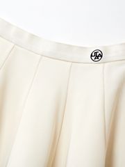 UTAA Notredame Ribbon Lace Flare Skirt : Black