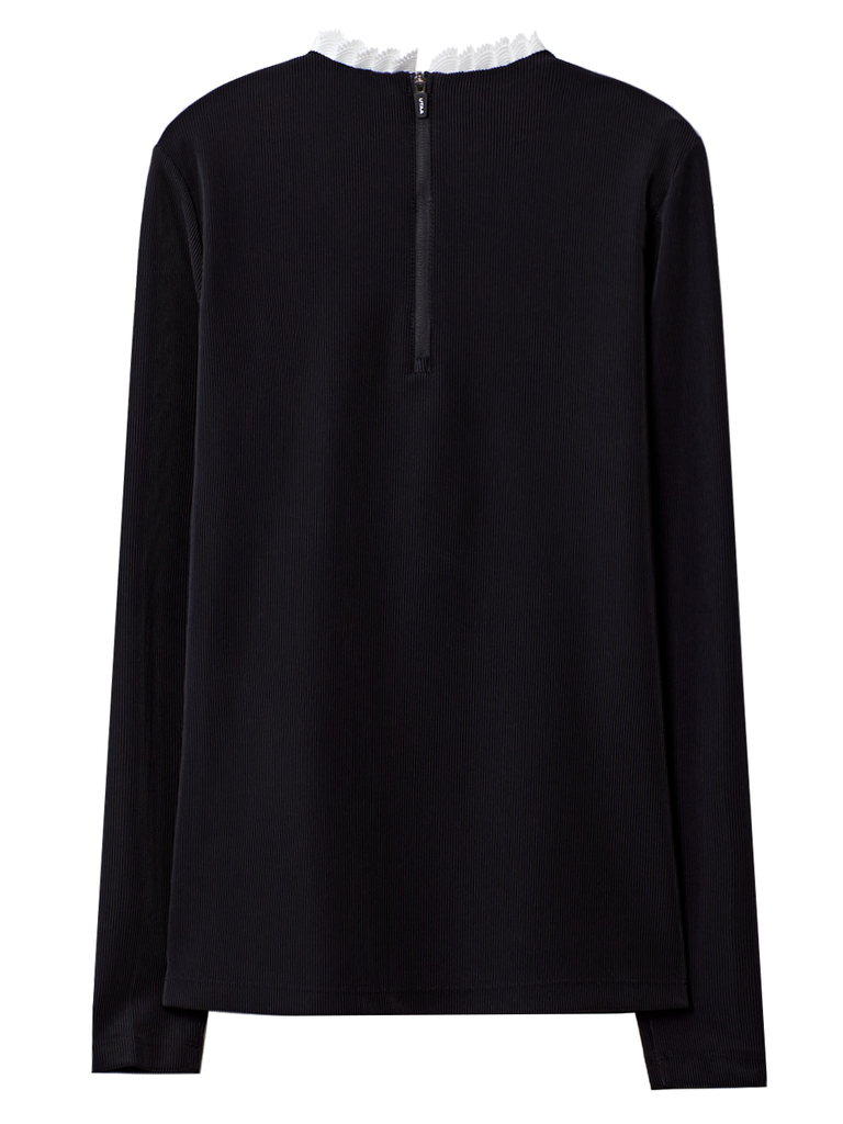 UTAA Notredame Ribbon Lace Flare Sleeve : Black
