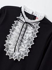 UTAA Notredame Ribbon Lace Flare Sleeve : Black