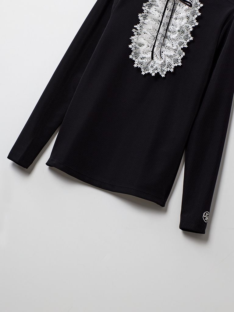 UTAA Notredame Ribbon Lace Flare Sleeve : Black