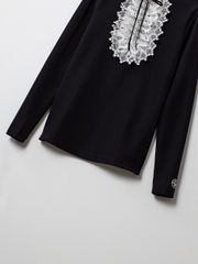 UTAA Notredame Ribbon Lace Flare Sleeve : Black