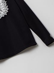 UTAA Notredame Ribbon Lace Flare Sleeve : Black