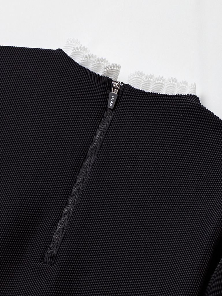 UTAA Notredame Ribbon Lace Flare Sleeve : Black