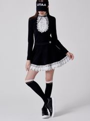 UTAA Notredame Ribbon Lace Flare Sleeve : Black
