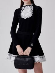 UTAA Notredame Ribbon Lace Flare Sleeve : Black