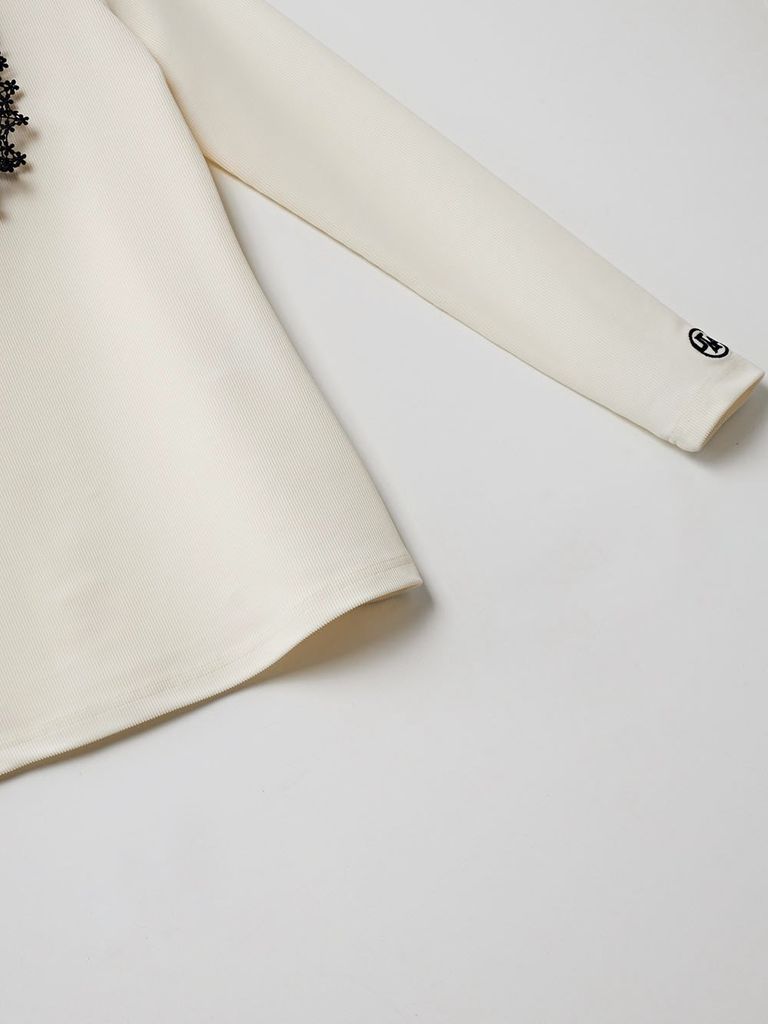 UTAA Notredame Ribbon Lace Flare Sleeve : Ivory