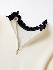 UTAA Notredame Ribbon Lace Flare Sleeve : Ivory