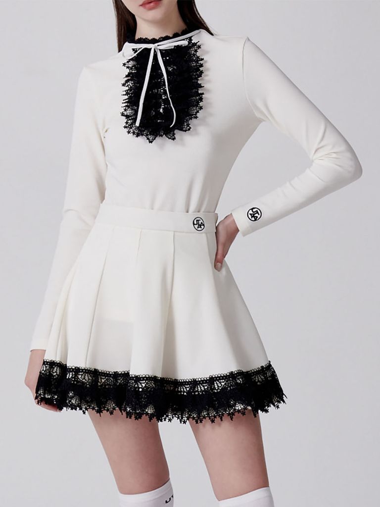 UTAA Notredame Ribbon Lace Flare Sleeve : Ivory