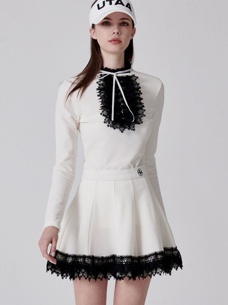 UTAA Notredame Ribbon Lace Flare Sleeve : Ivory