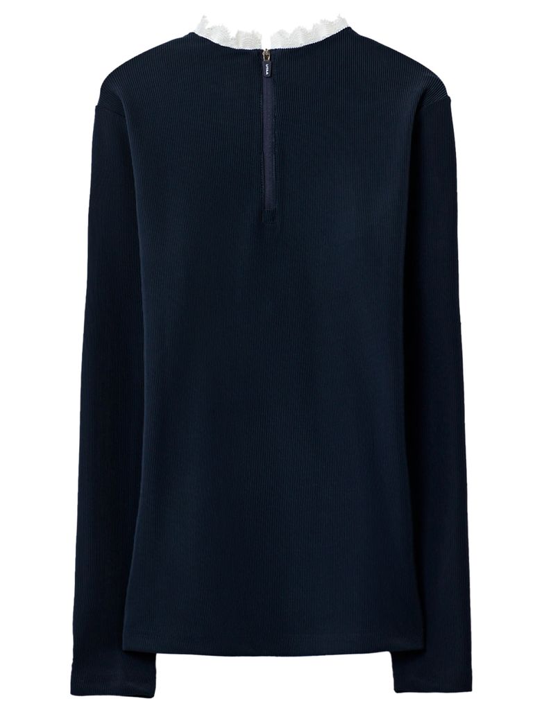 UTAA Notredame Ribbon Lace Flare Sleeve : Navy