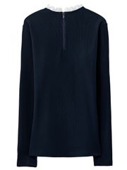 UTAA Notredame Ribbon Lace Flare Sleeve : Navy