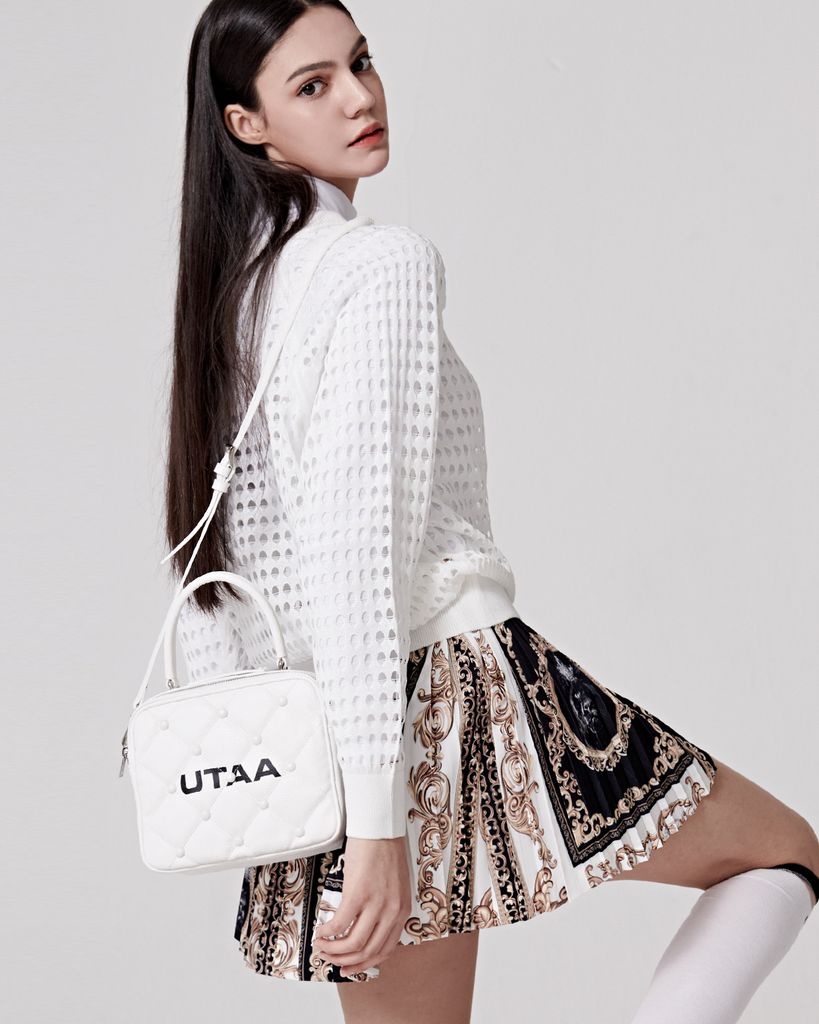 UTAA Quilting Pouch Bag : White