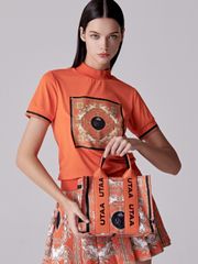 UTAA Golden Baroque Tote Bag : Orange