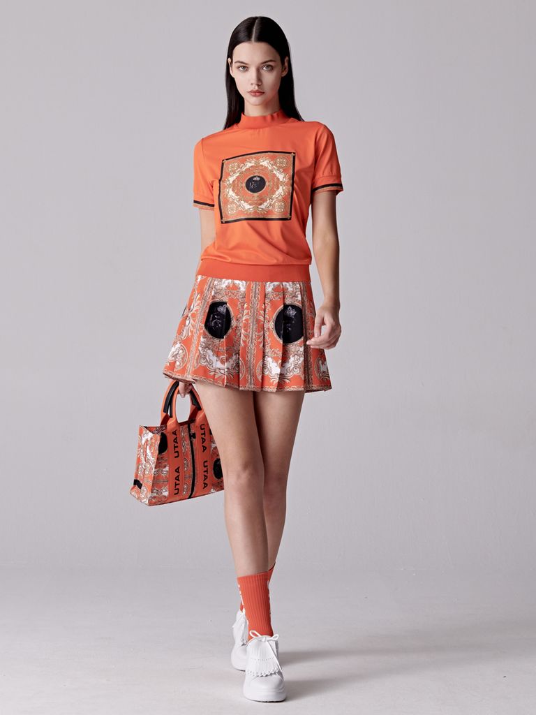 UTAA Golden Baroque Tote Bag : Orange