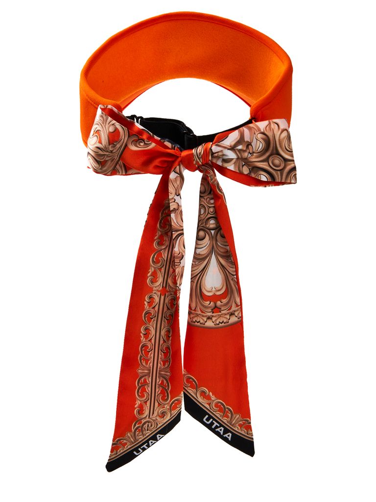 UTAA Baroque Ribbon Sun Visor : Orange