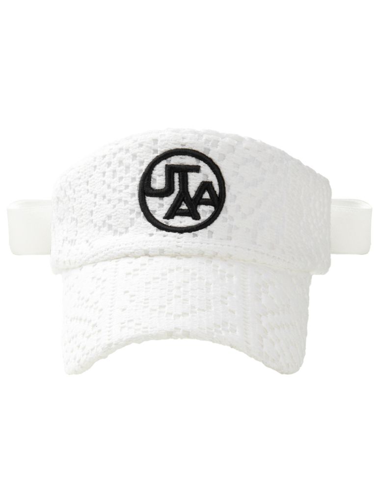 UTAA Pixel Tile Lace Sun Visor : Women's White