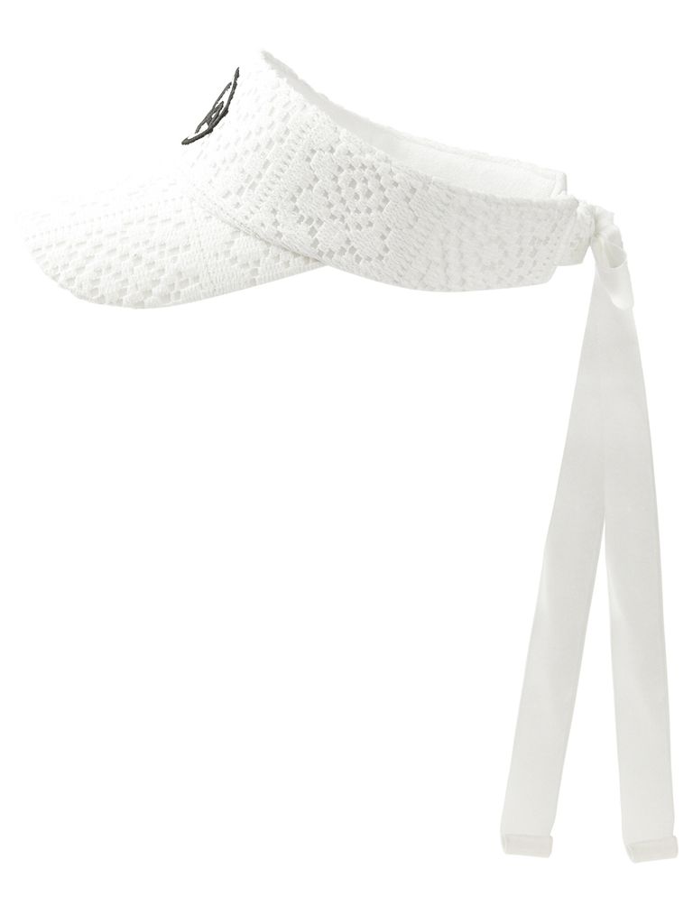 UTAA Pixel Tile Lace Sun Visor : Women's White