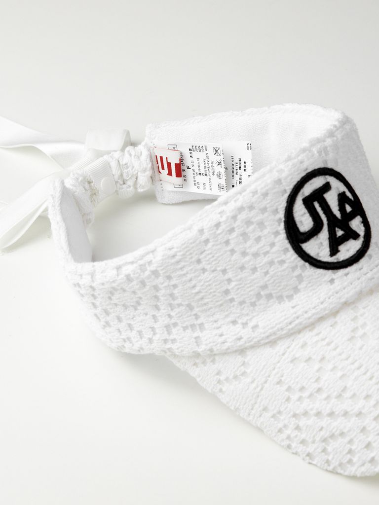 UTAA Pixel Tile Lace Sun Visor : Women's White