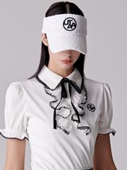 UTAA Pixel Tile Lace Sun Visor : Women's White