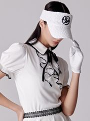 UTAA Pixel Tile Lace Sun Visor : Women's White