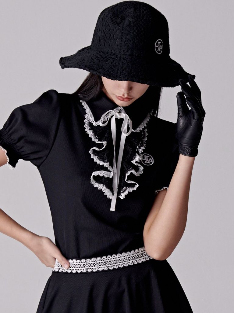 UTAA Pixel Tile Lace Bucket Hat : Women's Black