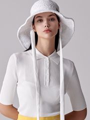UTAA Pixel Tile Lace Bucket Hat : Women's White