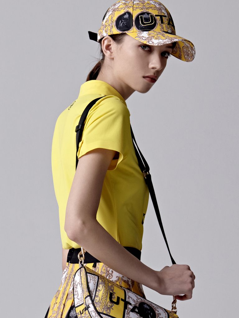 UTAA Baroque Golden Stroke Logo Cap : Yellow