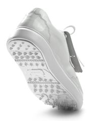 UTAA Enamel Derby Kiltie Golf Sneakers : Women's White-2