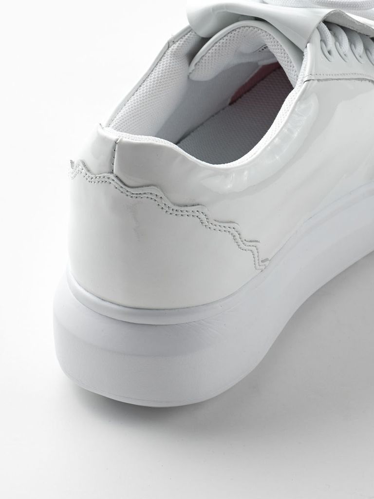 UTAA Enamel Derby Kiltie Golf Sneakers : Women's White-1
