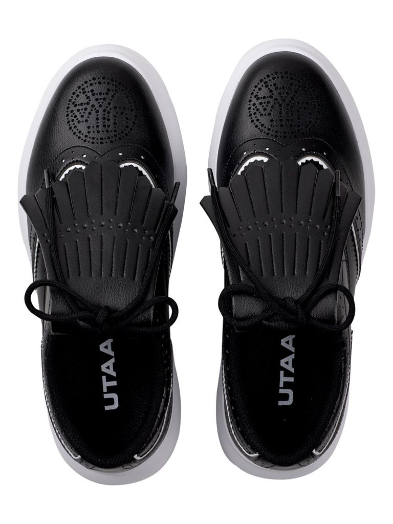 UTAA Punching Derby Kiltie Sneakers : Women's Black