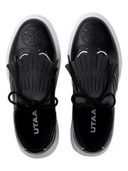 UTAA Punching Derby Kiltie Sneakers : Women's Black