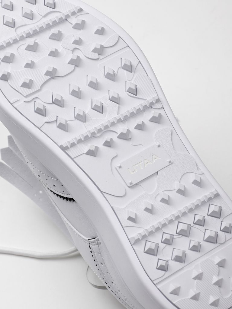UTAA Punching Derby Kiltie Sneakers : Women's White
