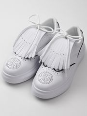 UTAA Punching Derby Kiltie Sneakers : Women's White
