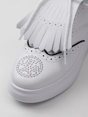 UTAA Punching Derby Kiltie Sneakers : Women's White