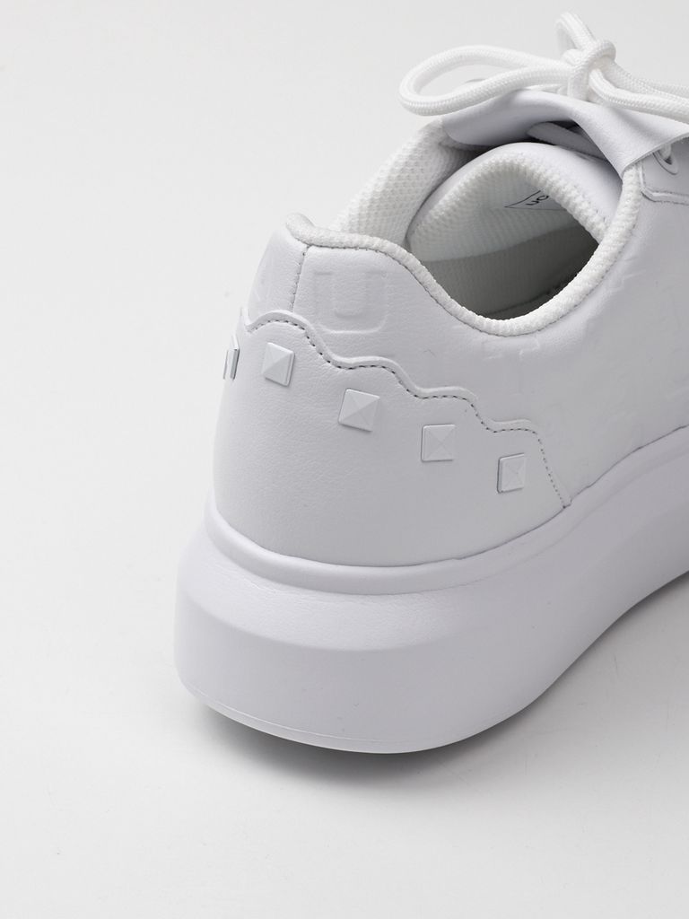 UTAA Marker Derby Stud Kiltie Sneakers : Women's White