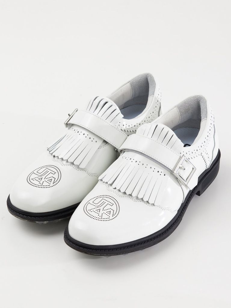 UTAA Enamel Derby Punching Golf Sneakers : Women's White