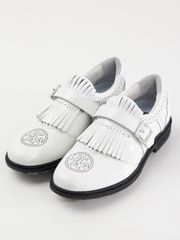 UTAA Enamel Derby Punching Golf Sneakers : Women's White