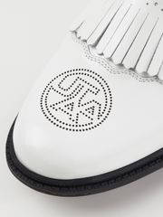 UTAA Enamel Derby Punching Golf Sneakers : Women's White