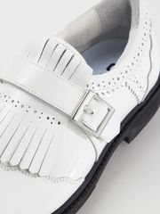 UTAA Enamel Derby Punching Golf Sneakers : Women's White