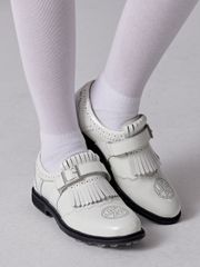 UTAA Enamel Derby Punching Golf Sneakers : Women's White