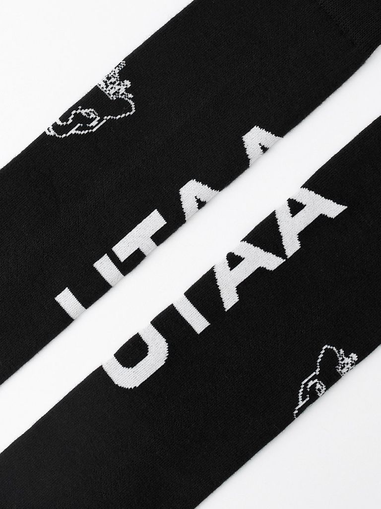 UTAA Panther Logo Over Knee Socks : Black