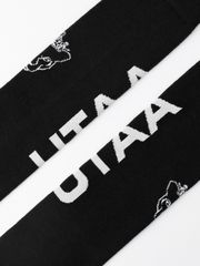 UTAA Panther Logo Over Knee Socks : Black
