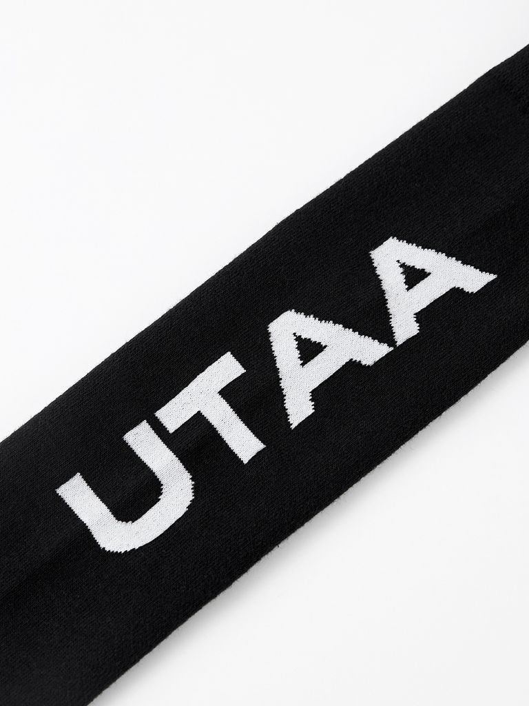 UTAA Panther Logo Over Knee Socks : Black