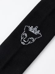 UTAA Panther Logo Over Knee Socks : Black