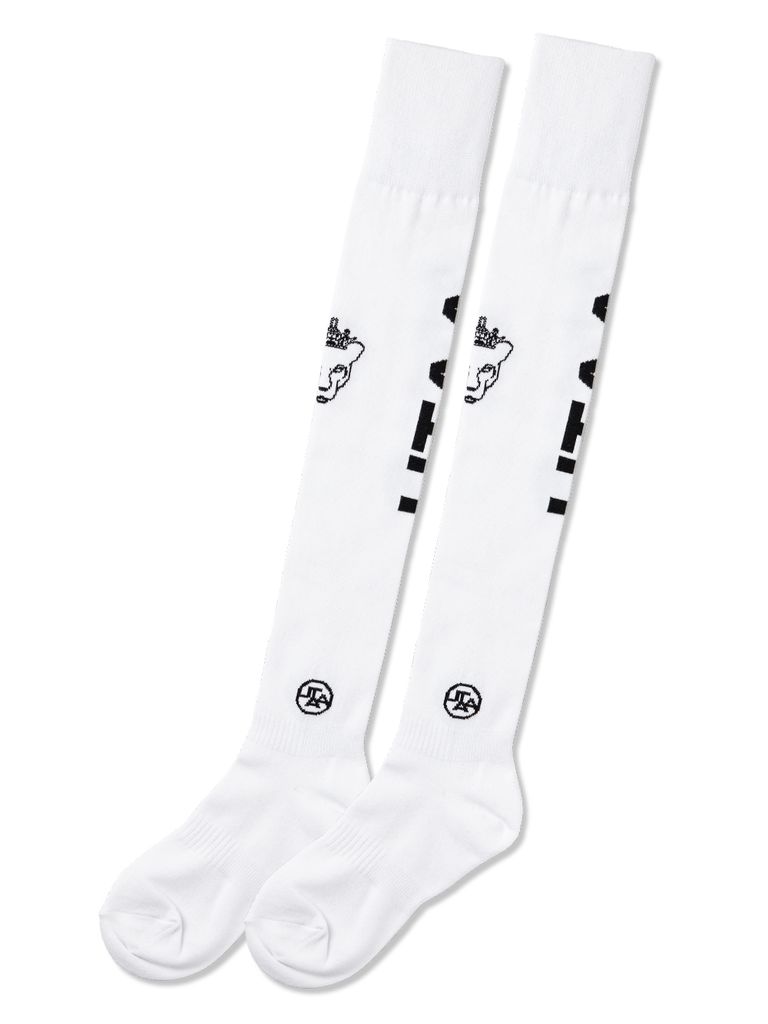 UTAA Panther Logo Over Knee Socks : White